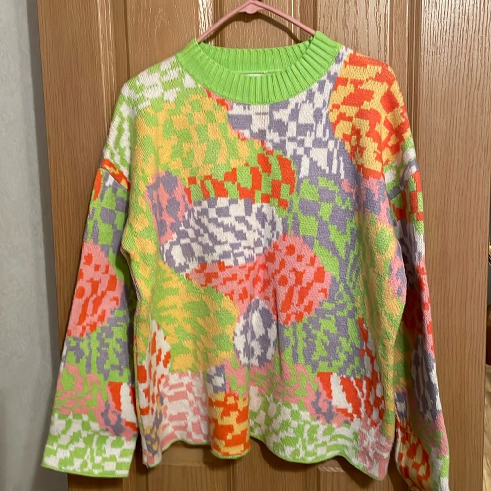 Davi & Dani viscose/ polyester, thick weight, long sleeve, boxy sweater